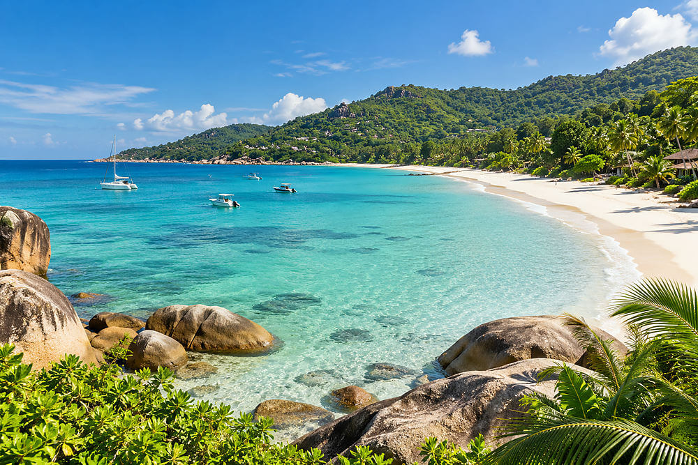 Plaża Anse Volbert i zatoka Côte d’Or na Praslin
