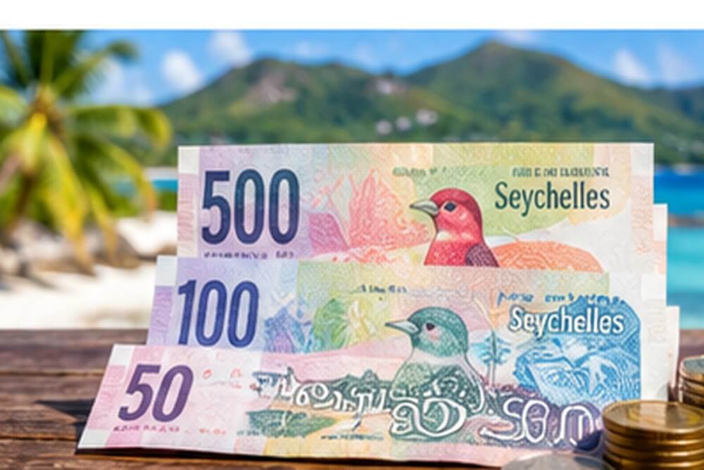 Banknoty rupii seszelskiej podczas planowania wydatków