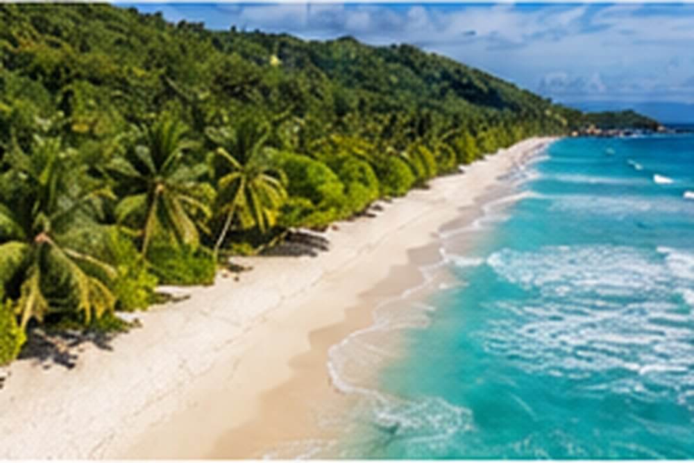 Grand Anse na wschodnim wybrzeżu La Digue