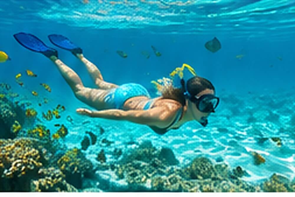 Snorkeling w osłoniętej zatoce na Seszelach we wrześniu