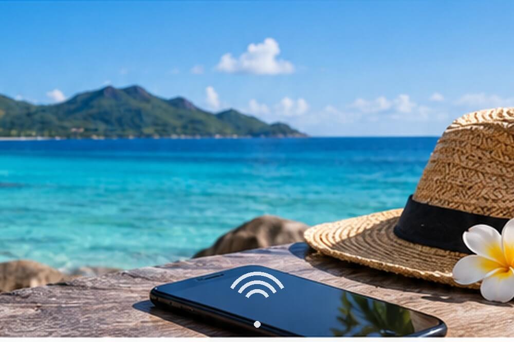 Korzystanie z Wi-Fi w guesthousie na Seszelach